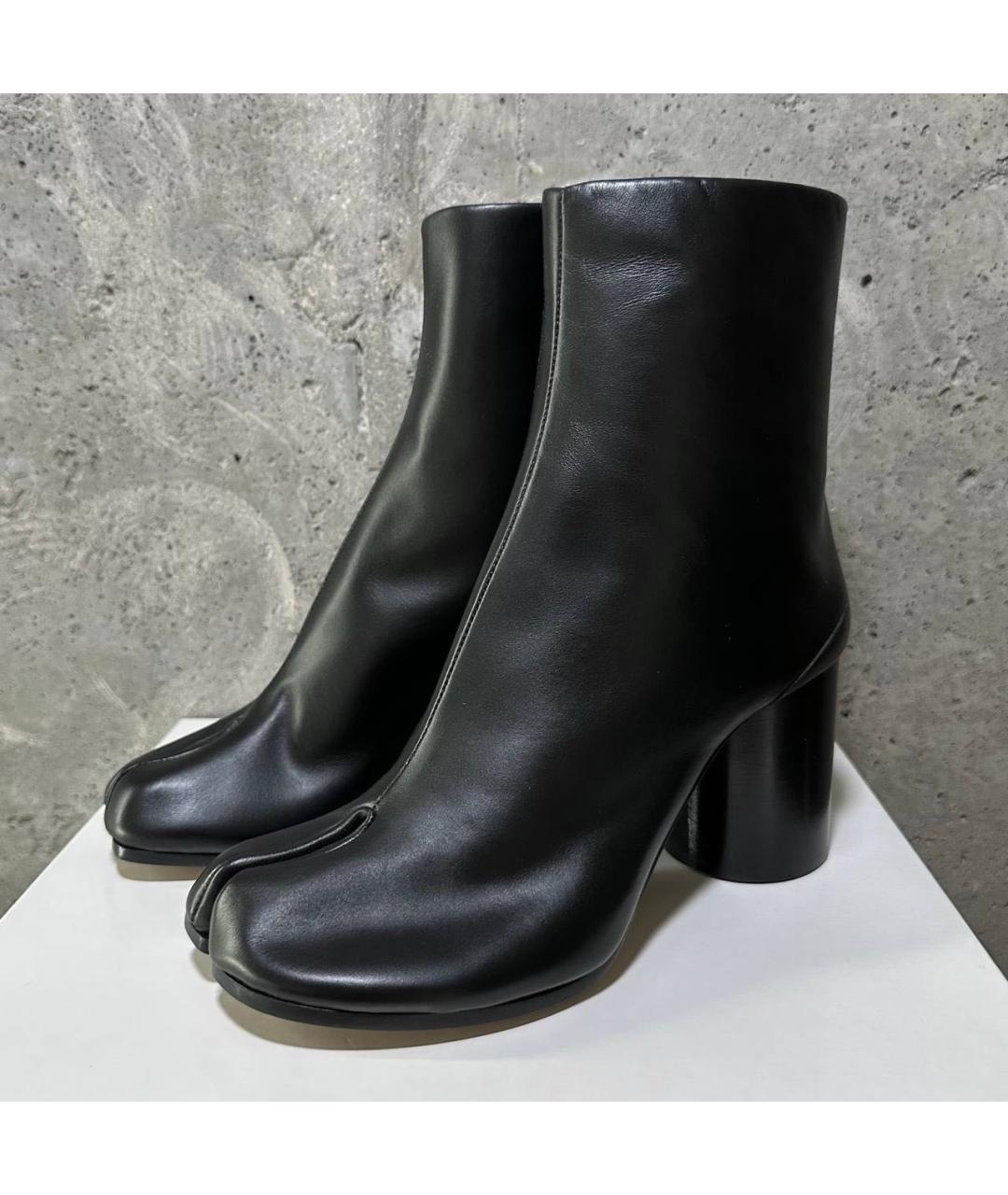 MAISON MARGIELA Черные кожаные ботильоны, фото 2