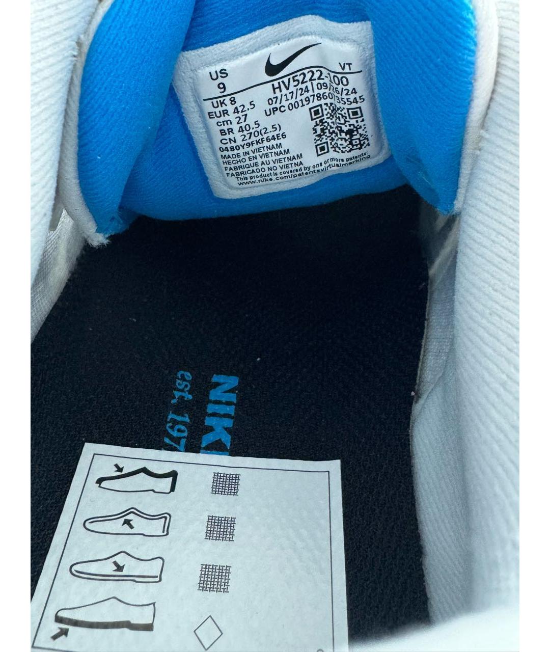 NIKE Серые синтетические низкие кроссовки / кеды, фото 7