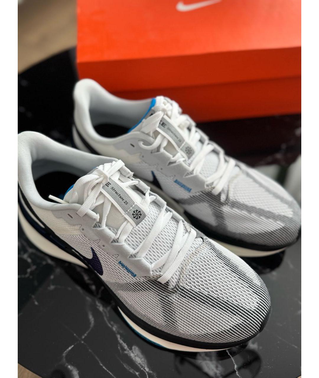 NIKE Серые синтетические низкие кроссовки / кеды, фото 2