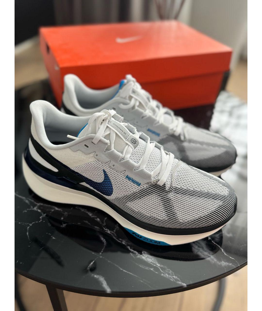 NIKE Серые синтетические низкие кроссовки / кеды, фото 9