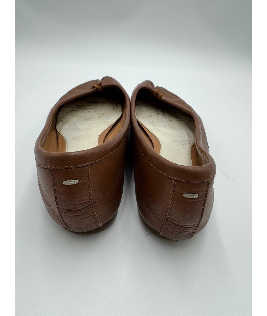 MAISON MARGIELA Коричневые кожаные балетки, фото 5