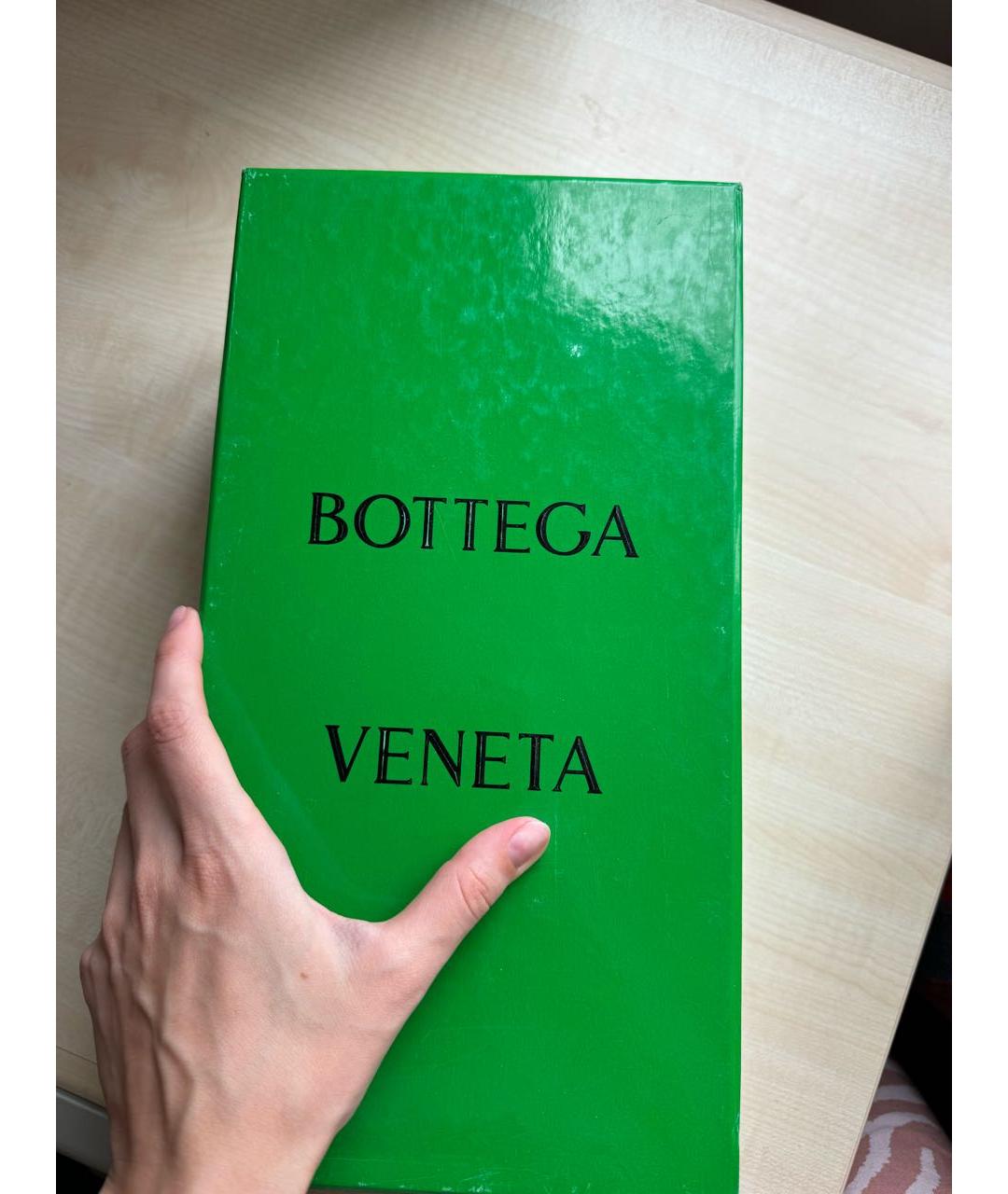 BOTTEGA VENETA Оранжевое кожаные мюли, фото 6