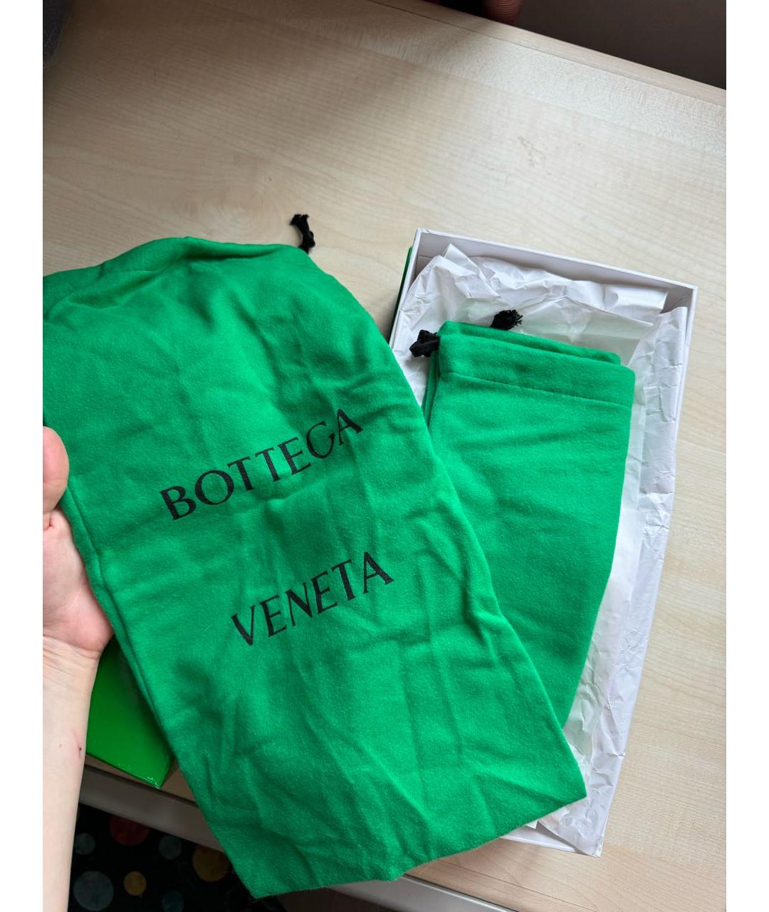 BOTTEGA VENETA Оранжевое кожаные мюли, фото 5