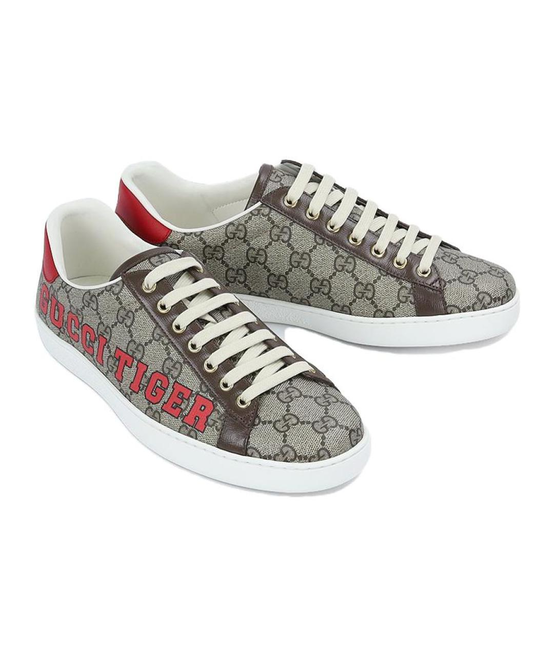 GUCCI Бежевые низкие кроссовки / кеды, фото 3
