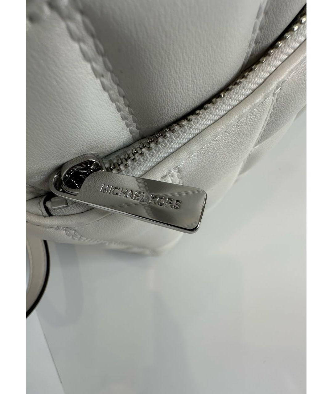 MICHAEL KORS Белый кожаный рюкзак, фото 6