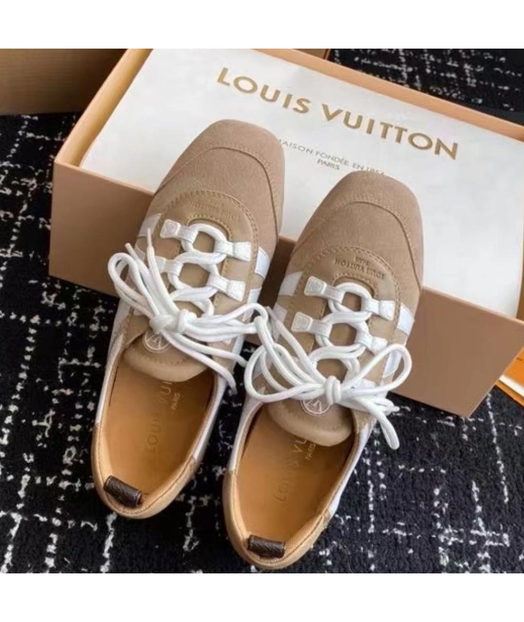 LOUIS VUITTON Бежевые кеды, фото 6