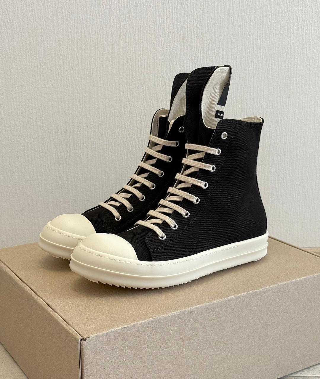 RICK OWENS Черные кеды, фото 2