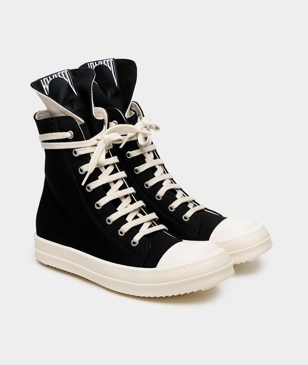 RICK OWENS Черные кеды, фото 5