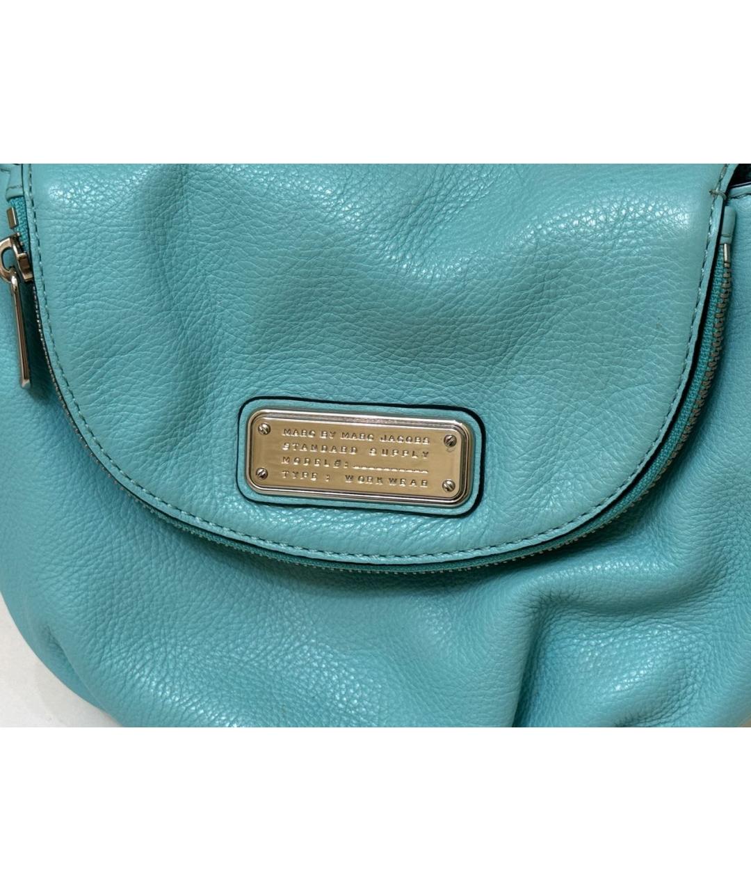 MARC BY MARC JACOBS Бирюзовая кожаная сумка через плечо, фото 2