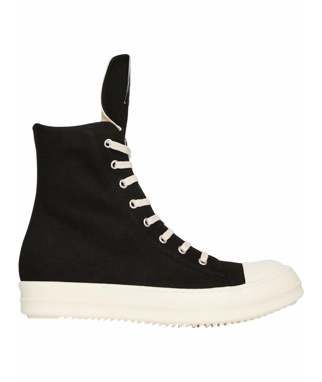 RICK OWENS Черные высокие кроссовки / кеды, фото 1