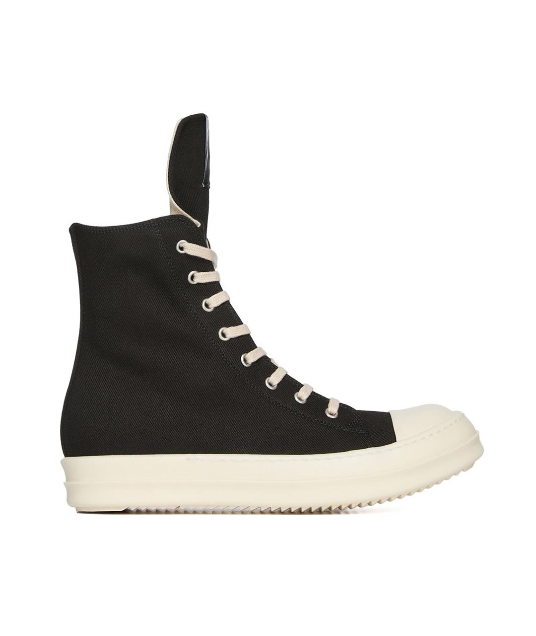 RICK OWENS Черные высокие кроссовки / кеды, фото 10
