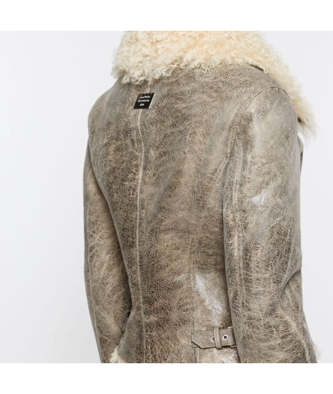 ACNE STUDIOS Бежевая меховая дубленка, фото 3