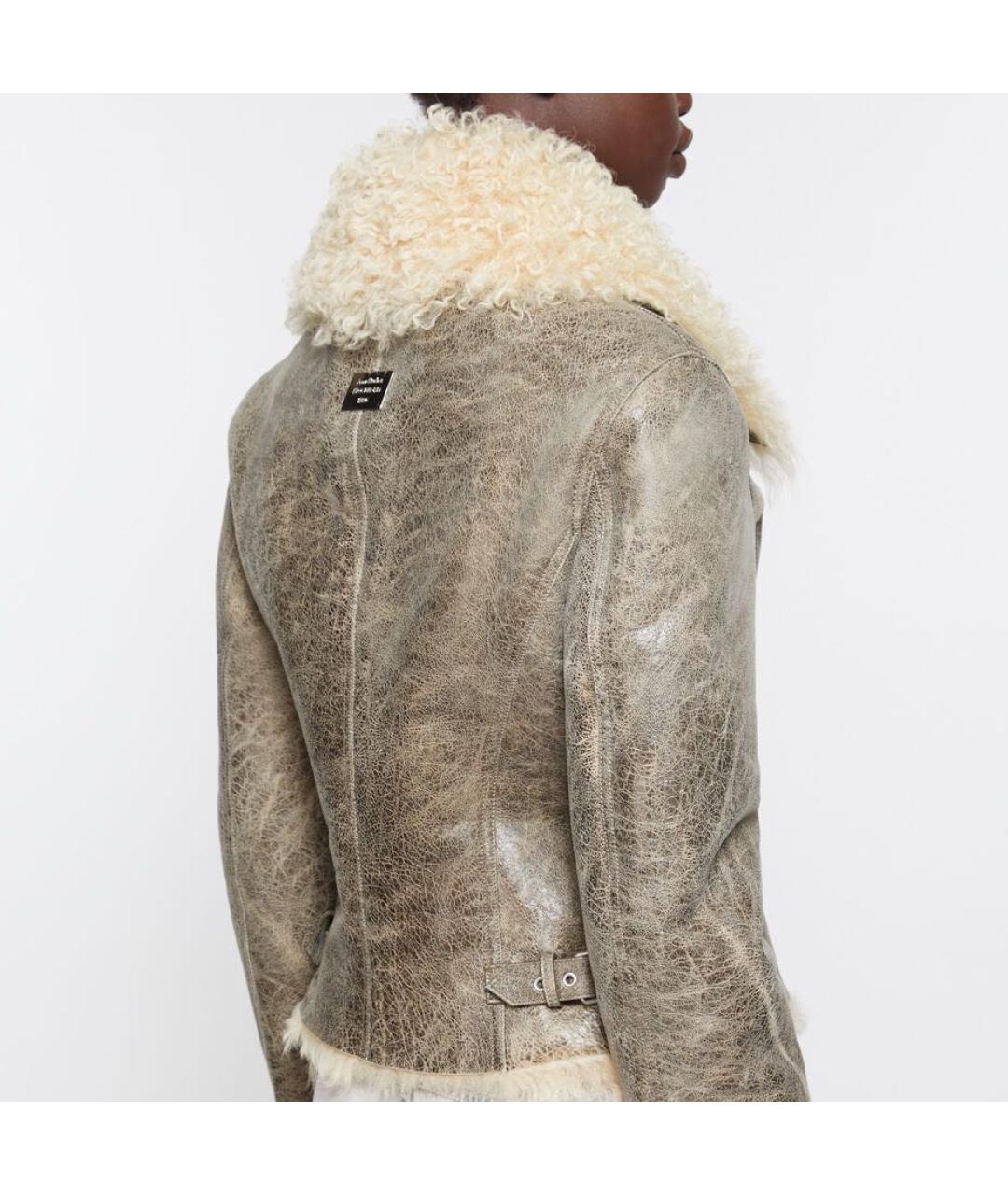 ACNE STUDIOS Бежевая меховая дубленка, фото 2