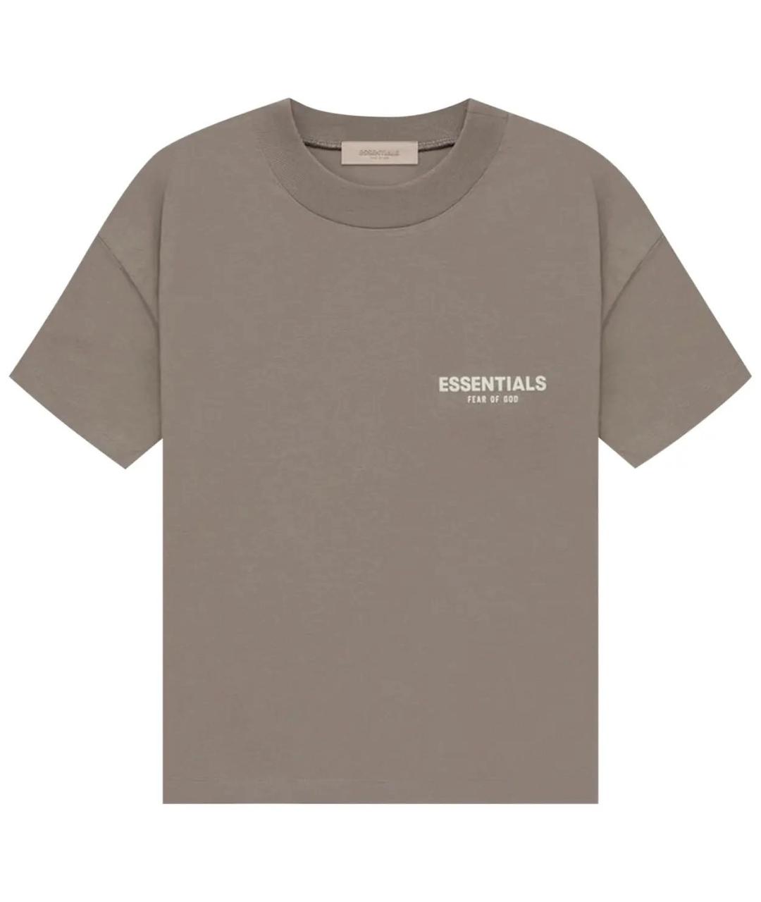 FEAR OF GOD ESSENTIALS Бежевая хлопковая футболка, фото 1