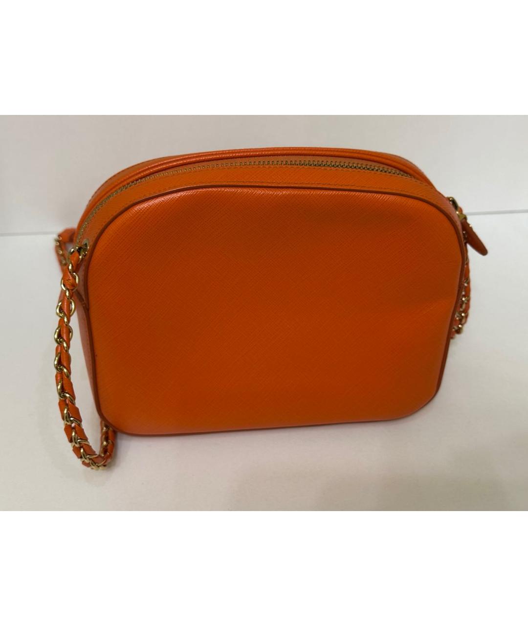FERRAGAMO Оранжевая кожаная сумка через плечо, фото 3