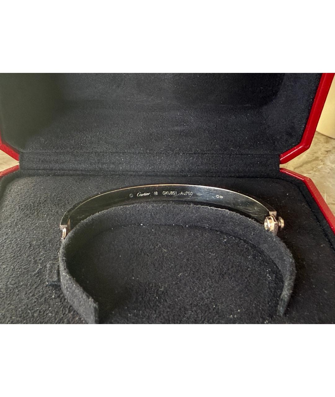 CARTIER Серебрянный браслет из белого золота, фото 4