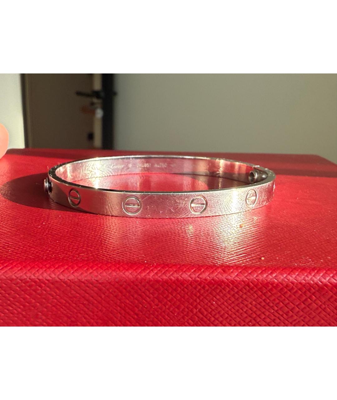 CARTIER Серебрянный браслет из белого золота, фото 3