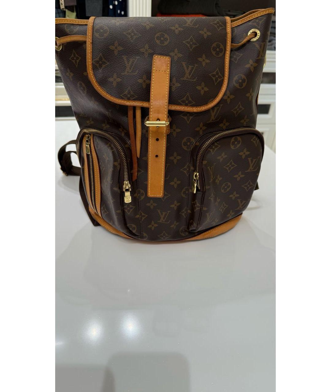 LOUIS VUITTON Коричневый рюкзак, фото 3
