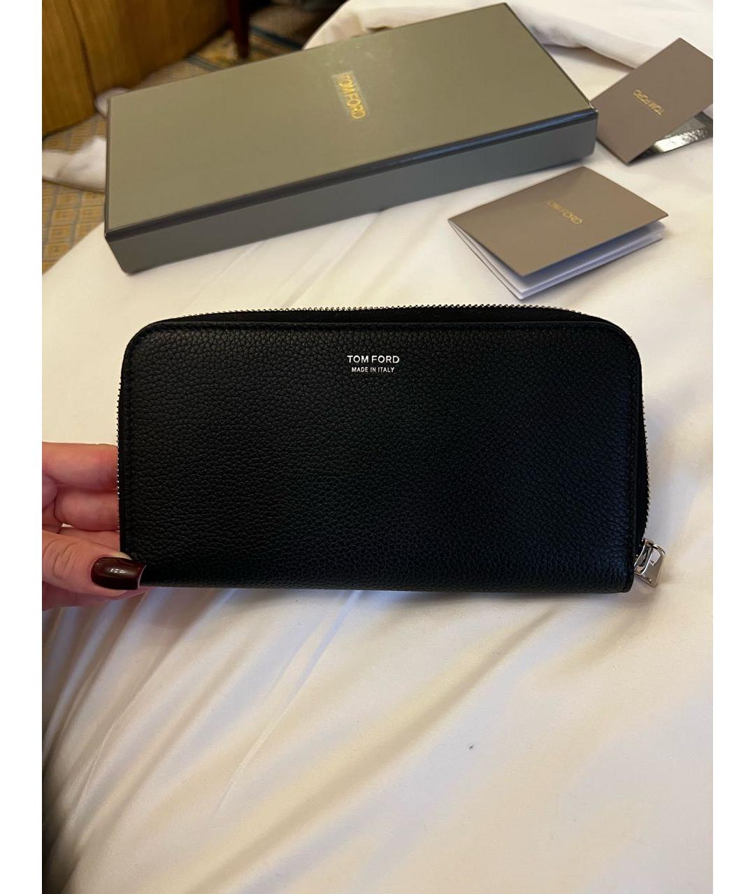 TOM FORD Черный кожаный кошелек, фото 6