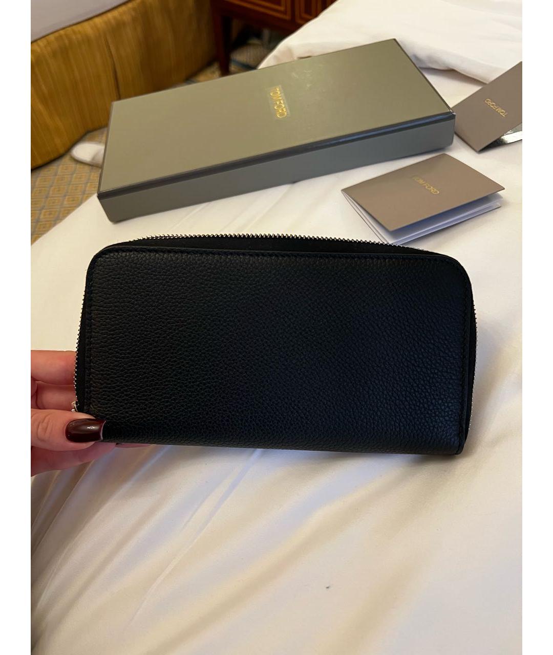 TOM FORD Черный кожаный кошелек, фото 2