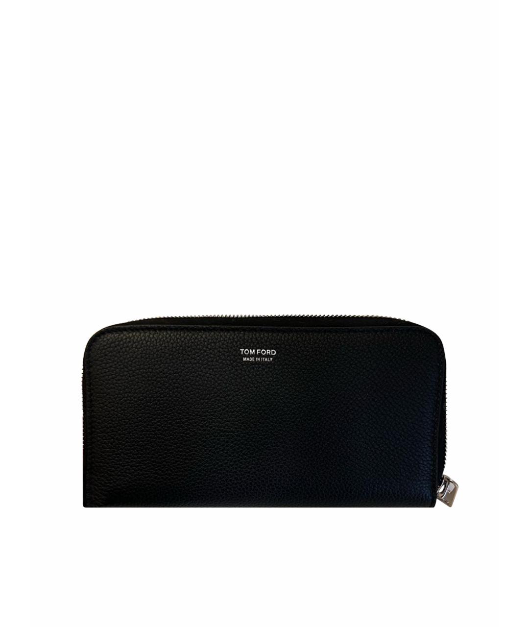 TOM FORD Черный кожаный кошелек, фото 1