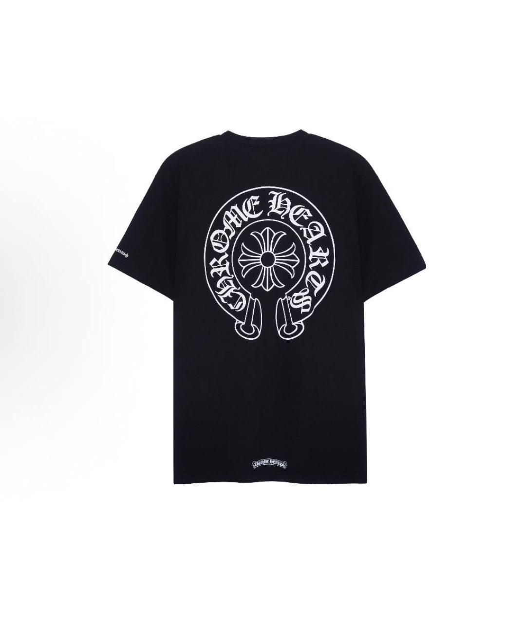 CHROME HEARTS Черная хлопковая футболка, фото 2