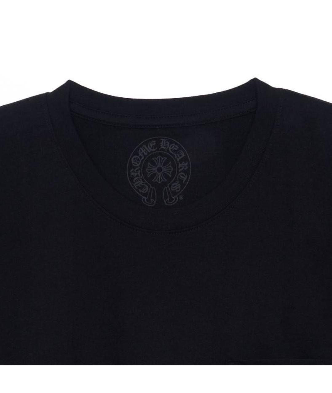 CHROME HEARTS Черная хлопковая футболка, фото 3