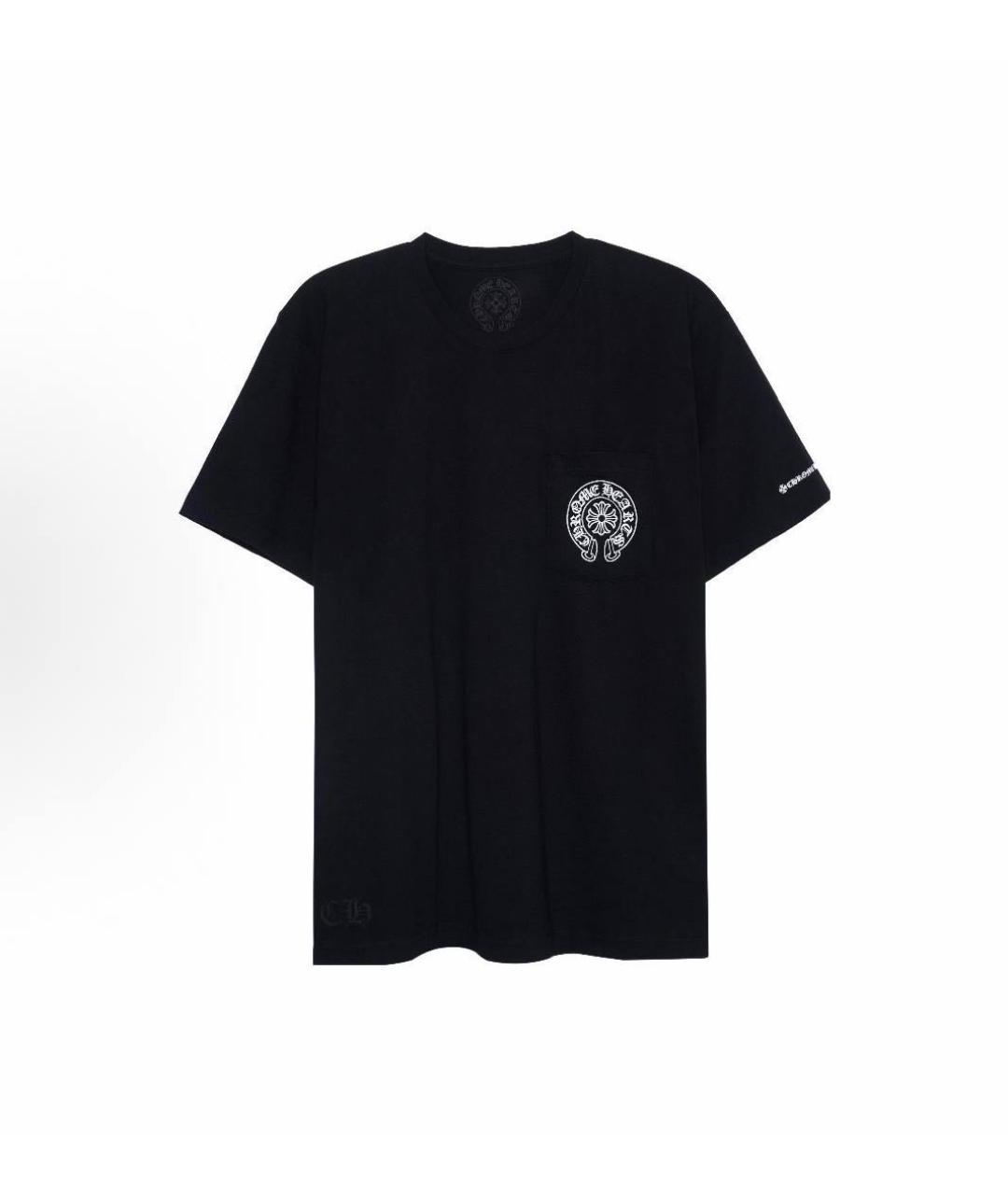 CHROME HEARTS Черная хлопковая футболка, фото 5