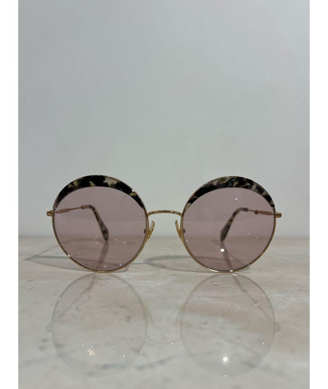 MIU MIU Розовые металлические солнцезащитные очки, фото 6