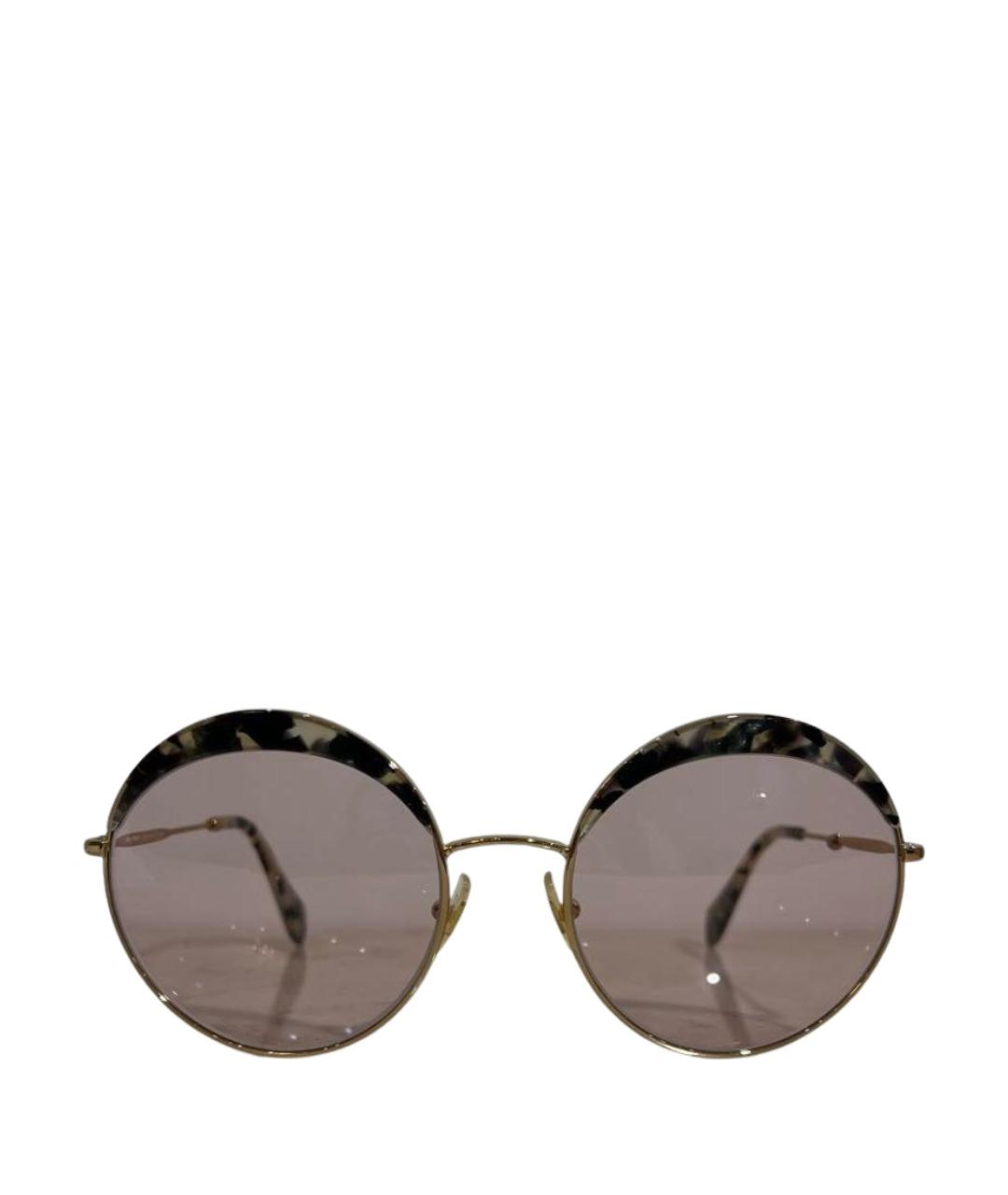 MIU MIU Розовые металлические солнцезащитные очки, фото 1