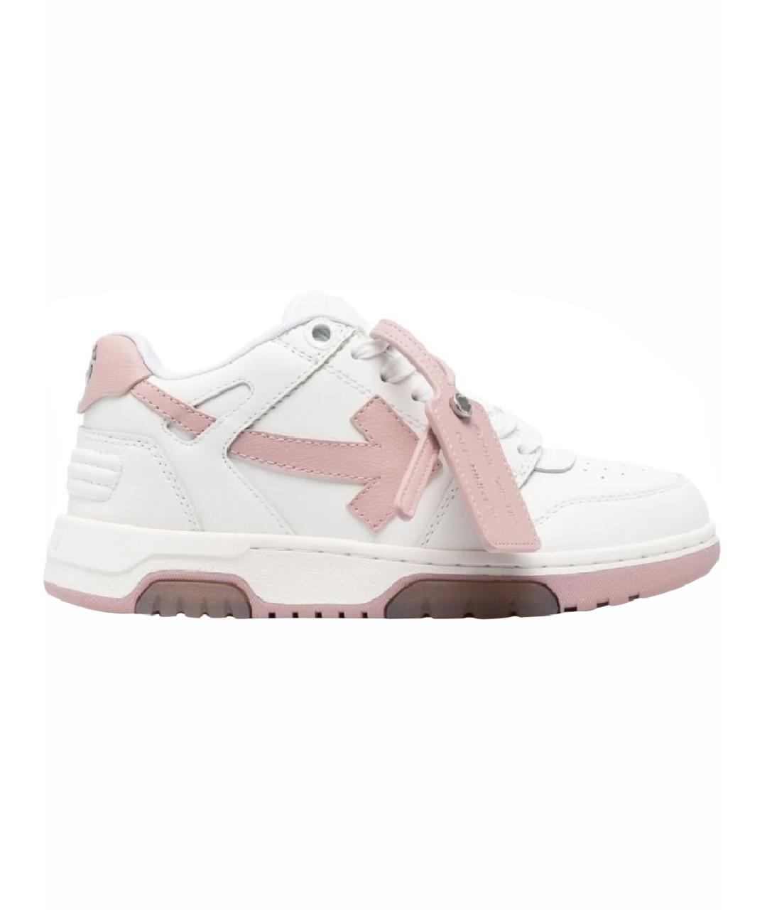 OFF-WHITE Белые кожаные кроссовки, фото 1