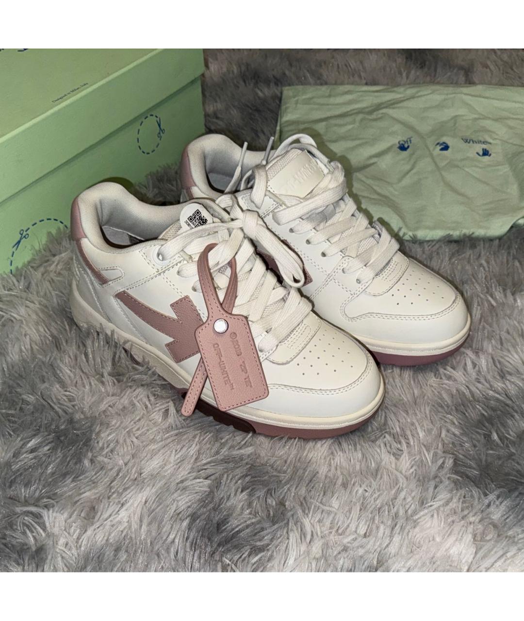 OFF-WHITE Белые кожаные кроссовки, фото 6