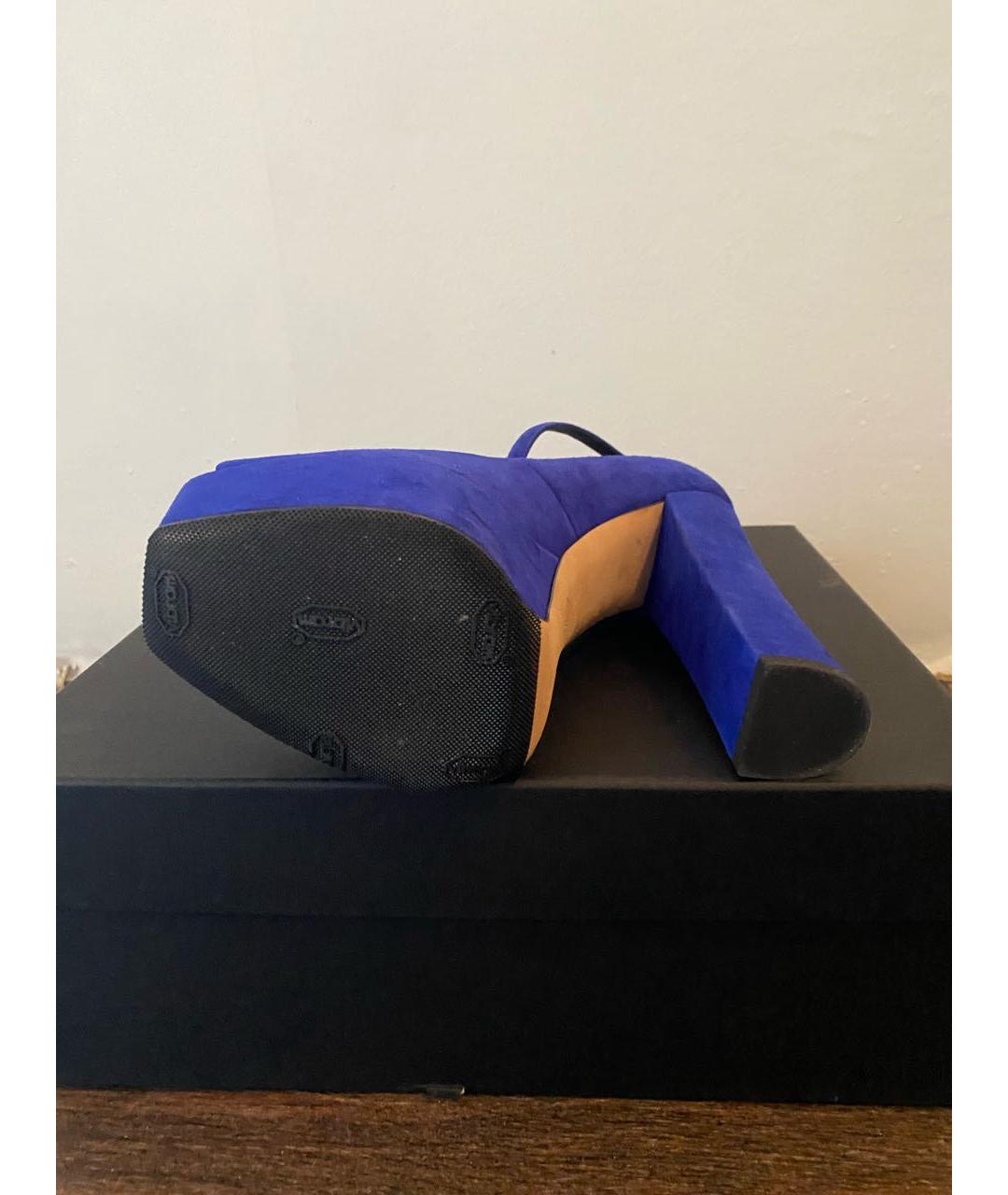 GIUSEPPE ZANOTTI DESIGN Синие замшевые туфли, фото 4