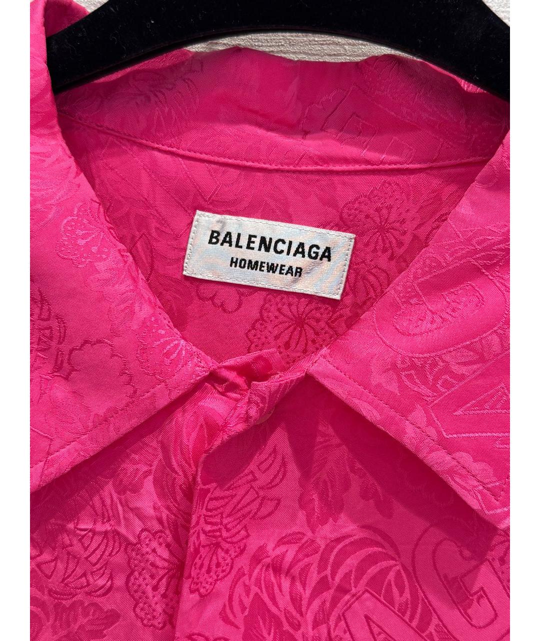 BALENCIAGA Розовая вискозная рубашка, фото 4