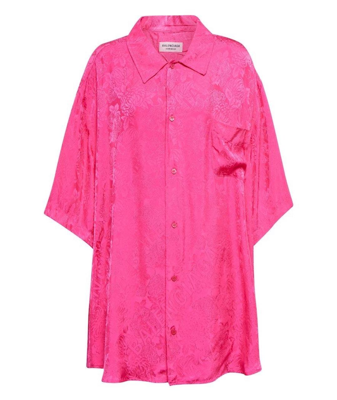BALENCIAGA Розовая вискозная рубашка, фото 1