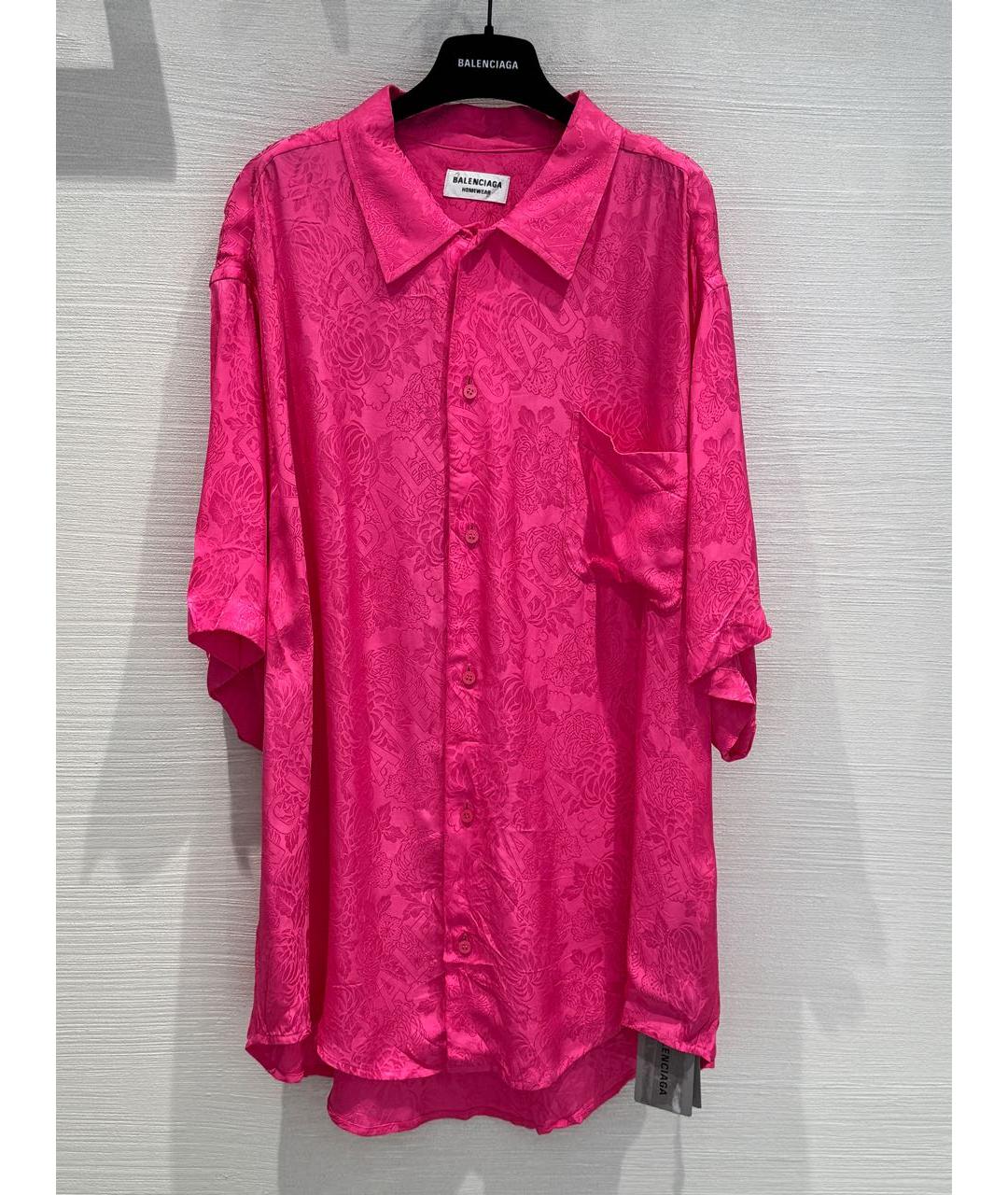 BALENCIAGA Розовая вискозная рубашка, фото 3