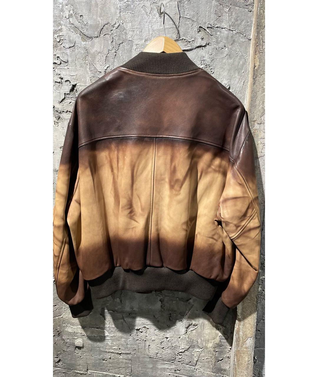 ACNE STUDIOS Коричневая кожаная куртка, фото 2