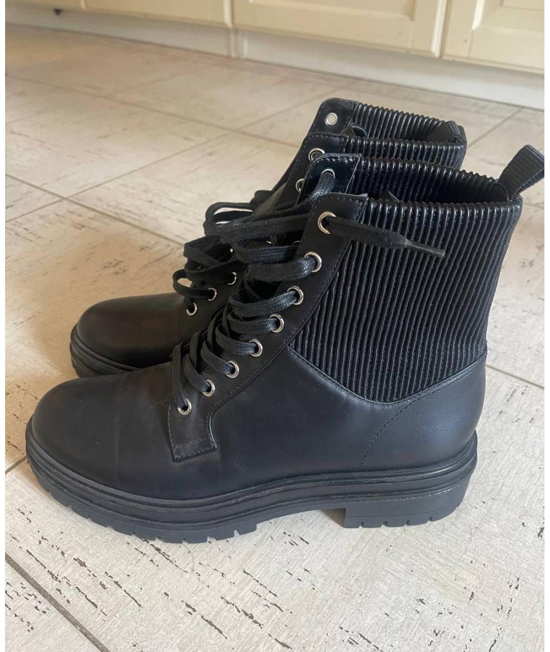 GIANVITO ROSSI Черные кожаные ботинки, фото 2
