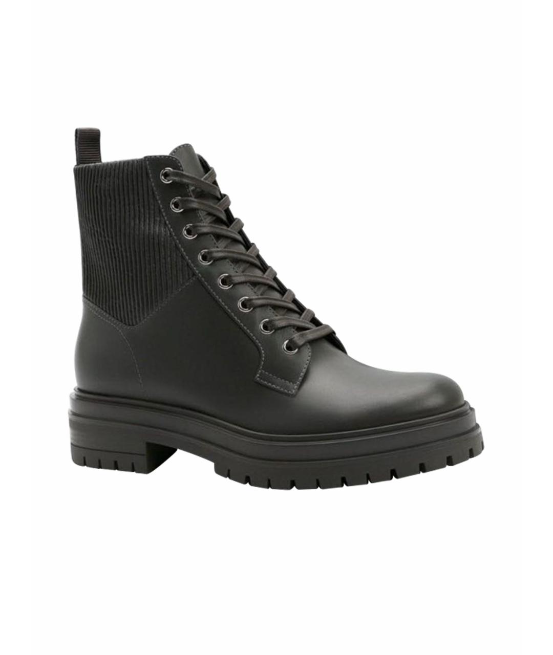 GIANVITO ROSSI Черные кожаные ботинки, фото 1
