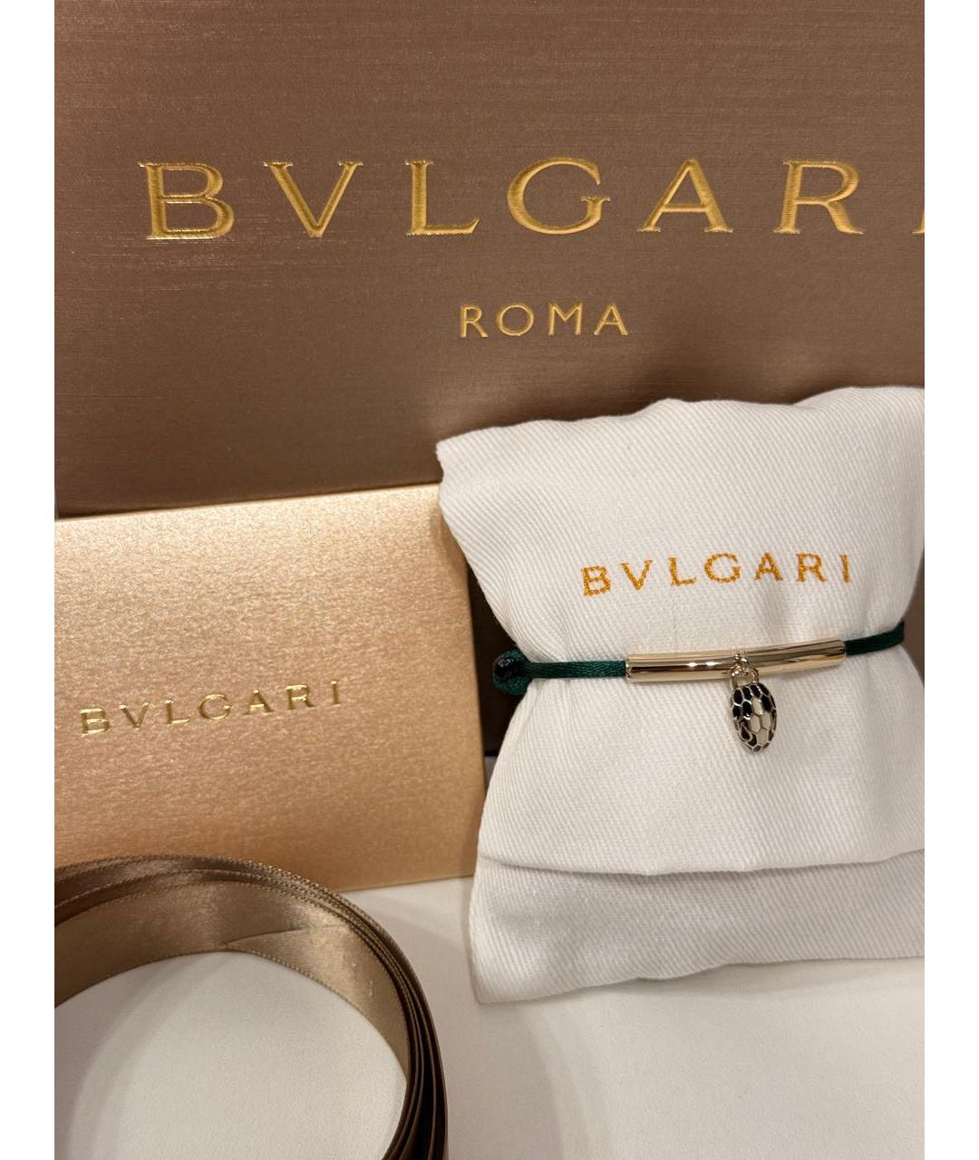 BVLGARI Зеленый латунный браслет, фото 6