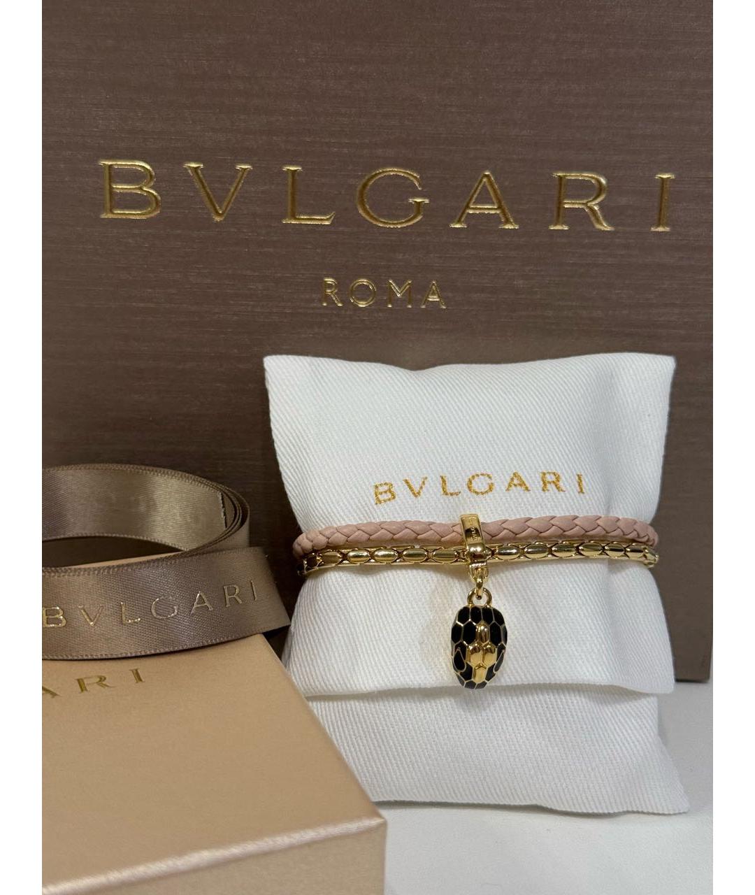 BVLGARI Розовый латунный браслет, фото 6