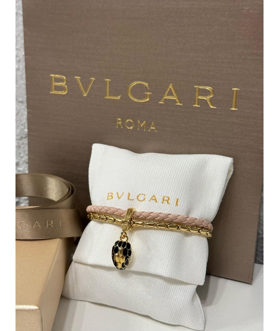 BVLGARI Розовый латунный браслет, фото 7