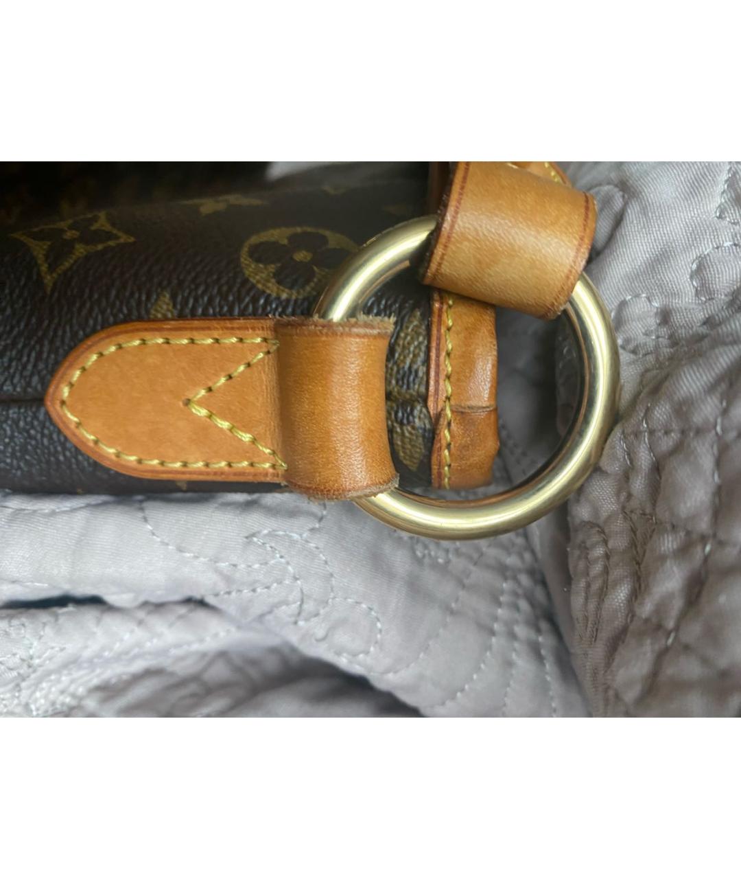 LOUIS VUITTON Коричневая сумка через плечо из искусственной кожи, фото 7