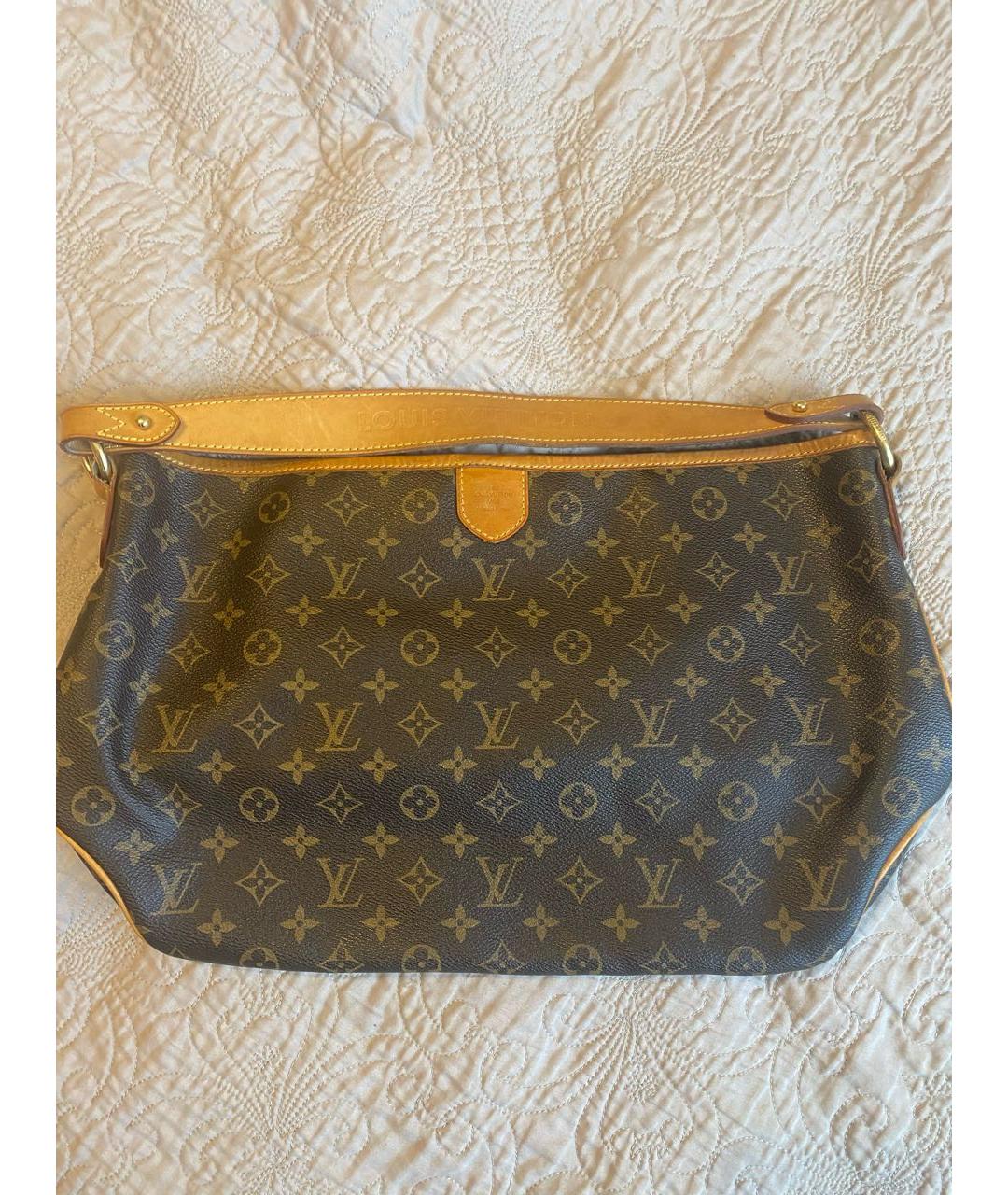 LOUIS VUITTON Коричневая сумка через плечо из искусственной кожи, фото 9
