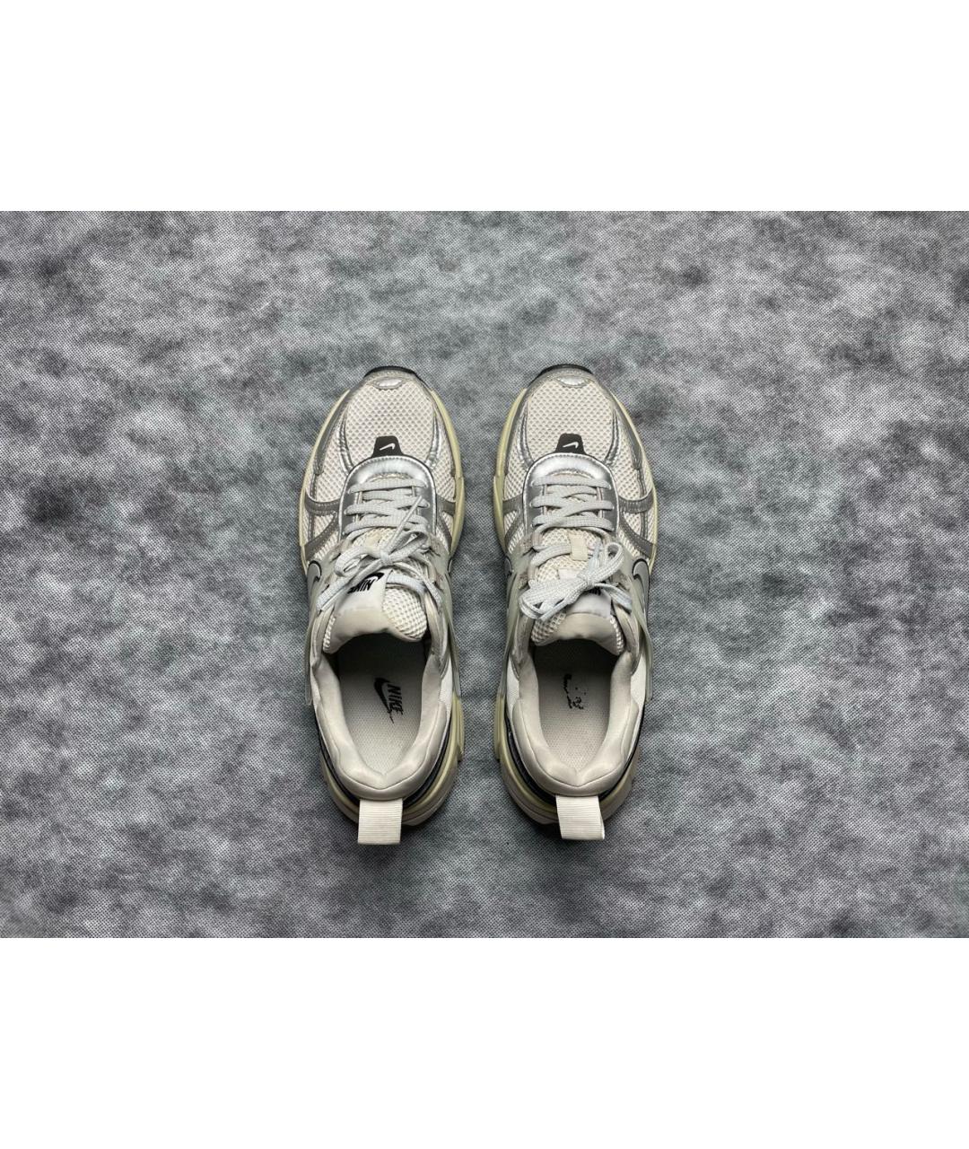 NIKE Белые текстильные низкие кроссовки / кеды, фото 3