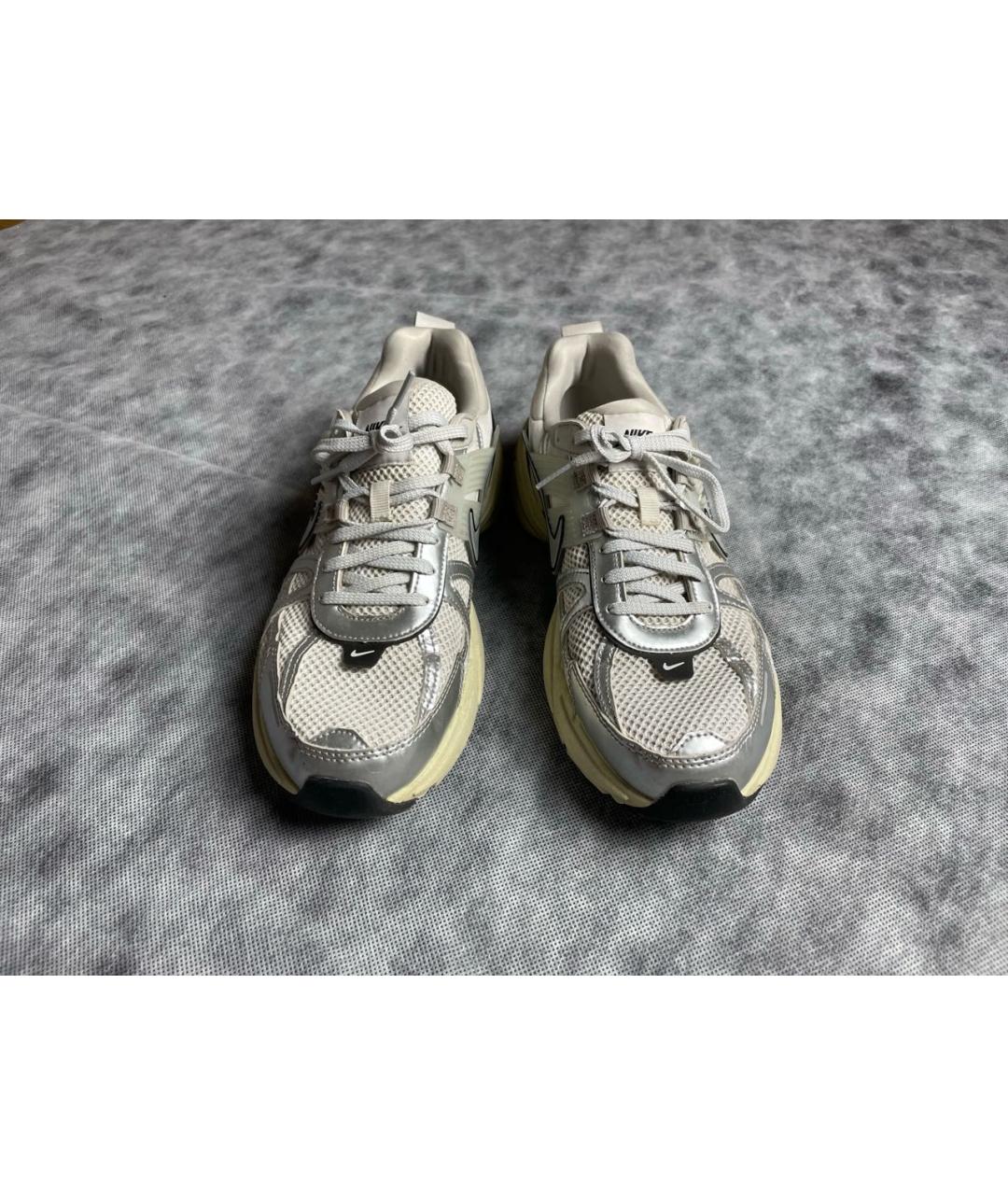 NIKE Белые текстильные низкие кроссовки / кеды, фото 2
