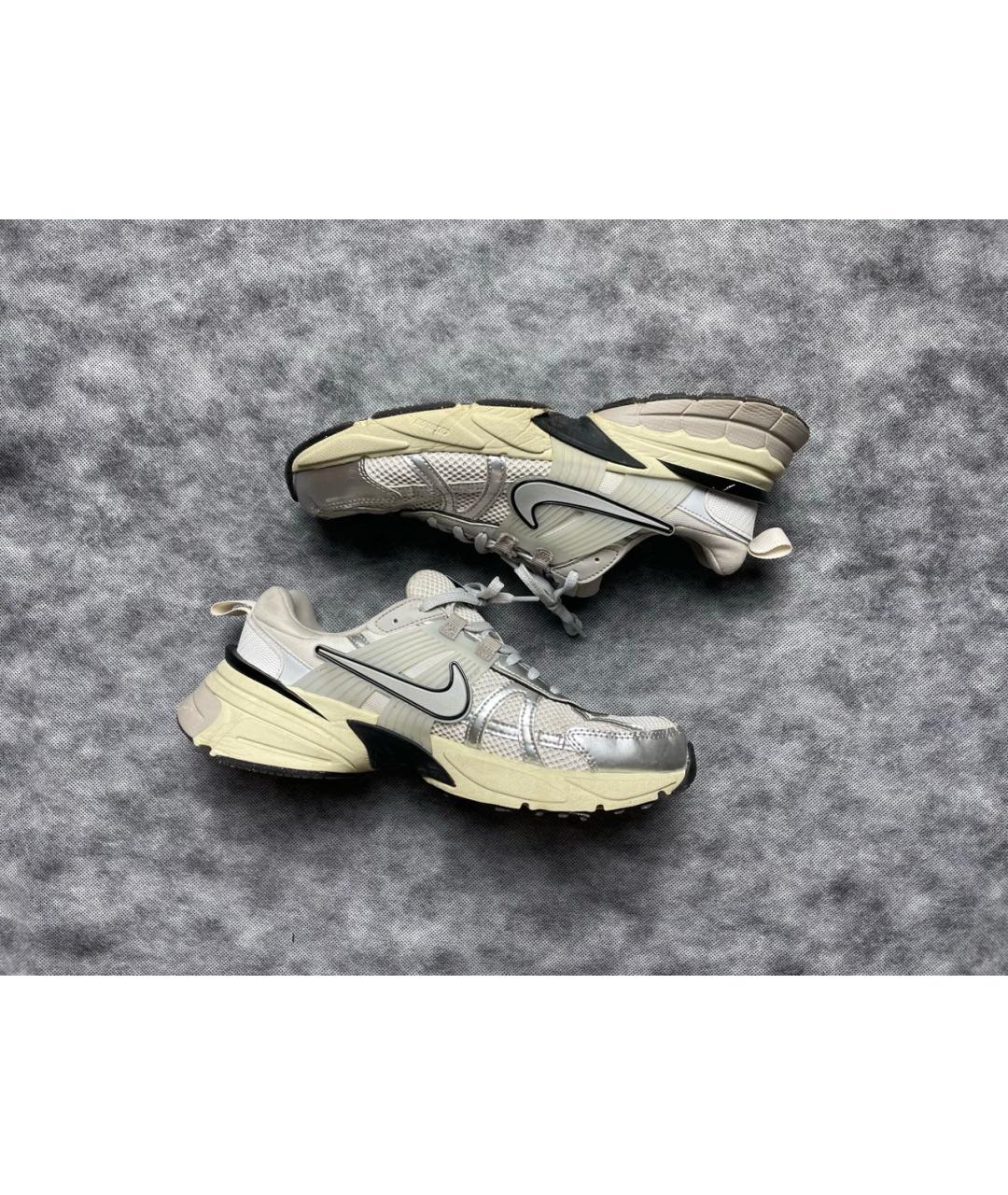 NIKE Белые текстильные низкие кроссовки / кеды, фото 9