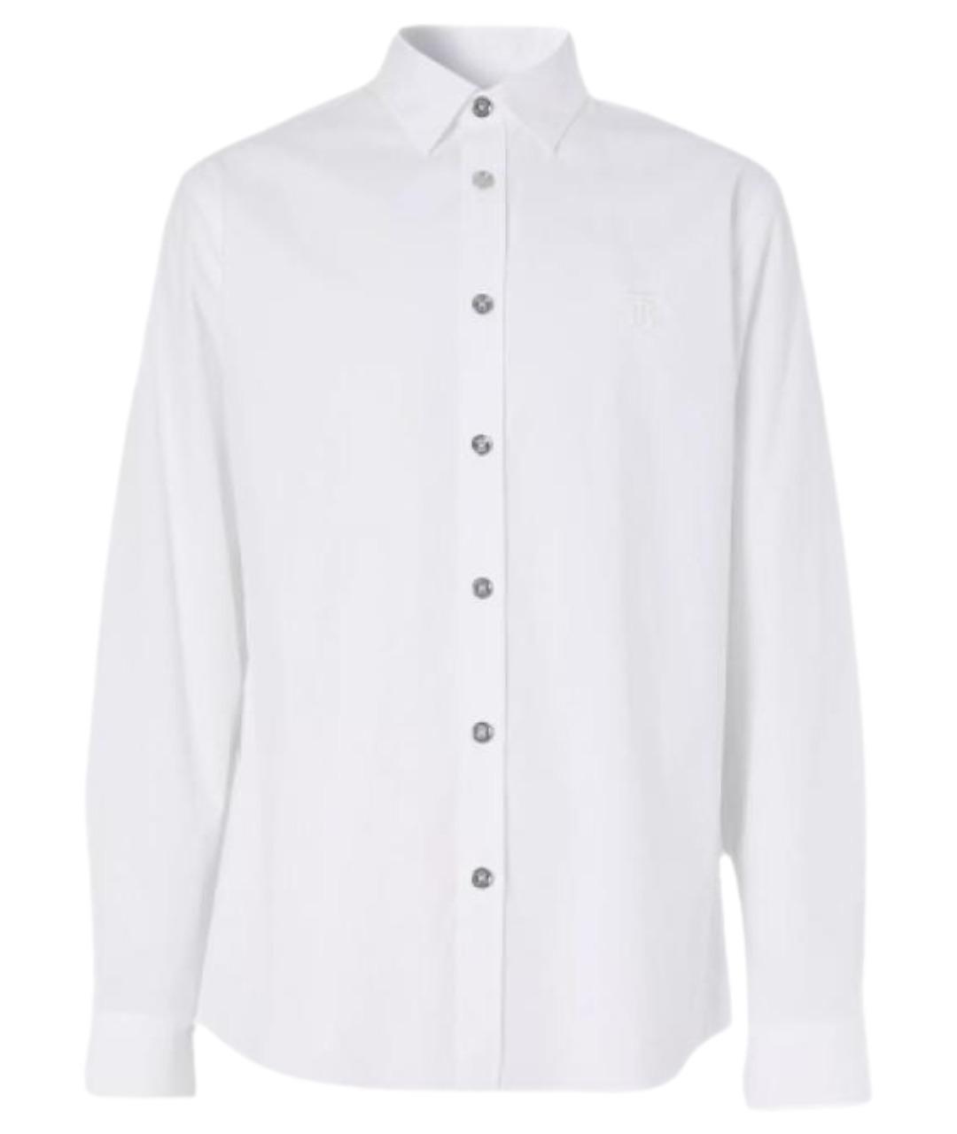 BURBERRY Белая хлопковая классическая рубашка, фото 1