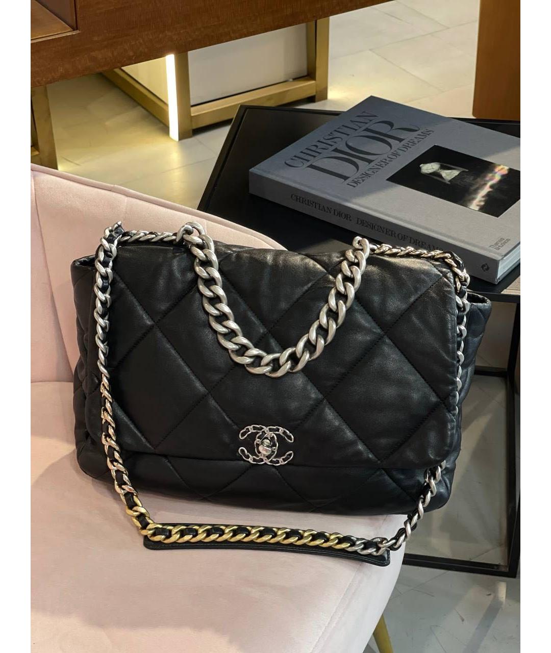 CHANEL Черная кожаная сумка через плечо, фото 8