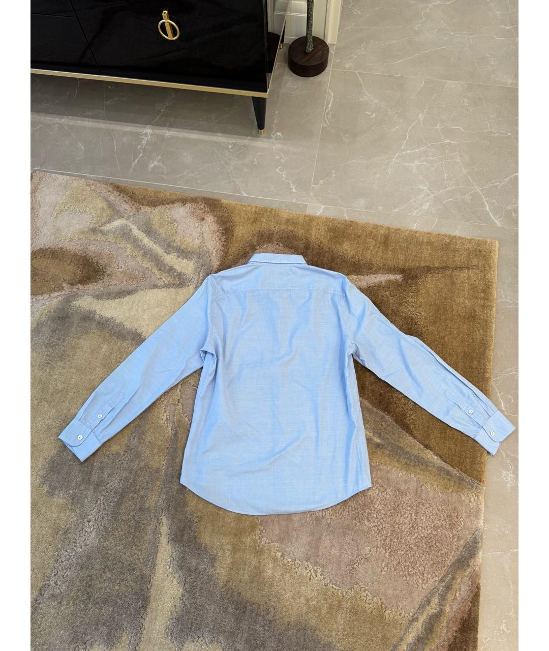 GUCCI Голубая хлопковая кэжуал рубашка, фото 2